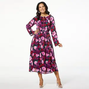Tower Hill by Christie Brinkley Metallic Maxi Dress with Pockets