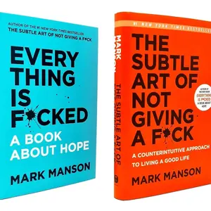 By Mark Manson The Subtle Art Of Not Giving A F*Ck & Everything Is F*Cked Two Book Combo Paperback by Mark Manson spiritual energy books