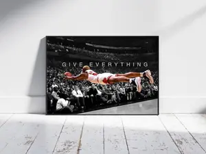 GIVE EVERYTHING Dennis Rodman Basketball Player Wall Decor Super Star Inspirational Art Basketball Fans Sports