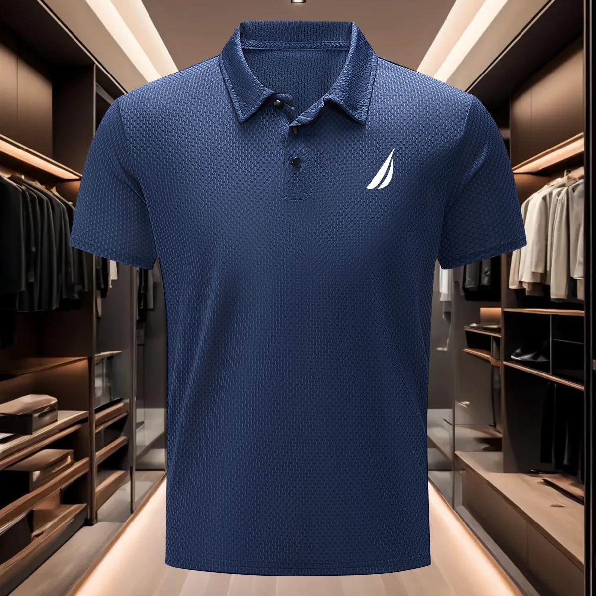 Men's stylish buttoned golf shirt, casual and breathable, designed for tall men
