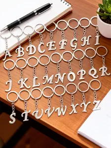 Fashionable Letter Design Keychain, Rhinestone Decor Keychain for Car Keys for Women & Men, Trendy All-match & Exquisite Keychain for Birthday Gift, Keychain Jewelry