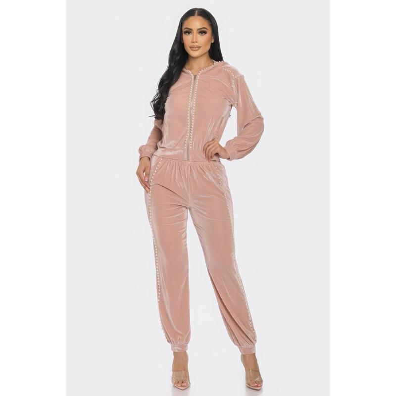 Jogger With Pearls Set
