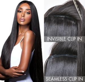 LUVME 100% Virgin Human Hair Extensions Seamless & Invisible Edge Straight, Body Wave, Kinky Curly, Yaki Straight, Messy Burmese Curl Clip-In Limited Time Offer TikTok Exclusive #luvmenewarrivals