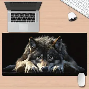 1pc Wolf Patterns Pad 1pc Multi Functional XXL Wolf Patterns HD Printed Pad |   Desk, Keyboard Gaming Mouse Mats, Office Computer PC Gamer Desk Mat, Gifts for Family Friends