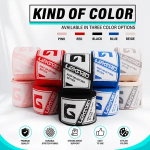 LEKÄRO Elastic Cotton Boxing Hand Wraps for Muay Thai MMA Training - High Quality Material, Protective Gear, Durable for Men & Women,Outdoorfun
