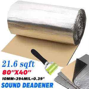 80''x40'' Car Sound Deadening Material Mat - 394 mil 10MM Auto Audio Deadener Foam,Sound Dampening and Heat Insulation for Hood Ceiling Door,Car Accessories for Car Sedan SUV Truck, Vehicle