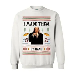 I Made Them By Hand Ugly Sweatshirt Shirt Hoodie, Scary Movie Dinner made by Hand Meme Shirt, Funny Ugly Shirt For Christmas, For Men And