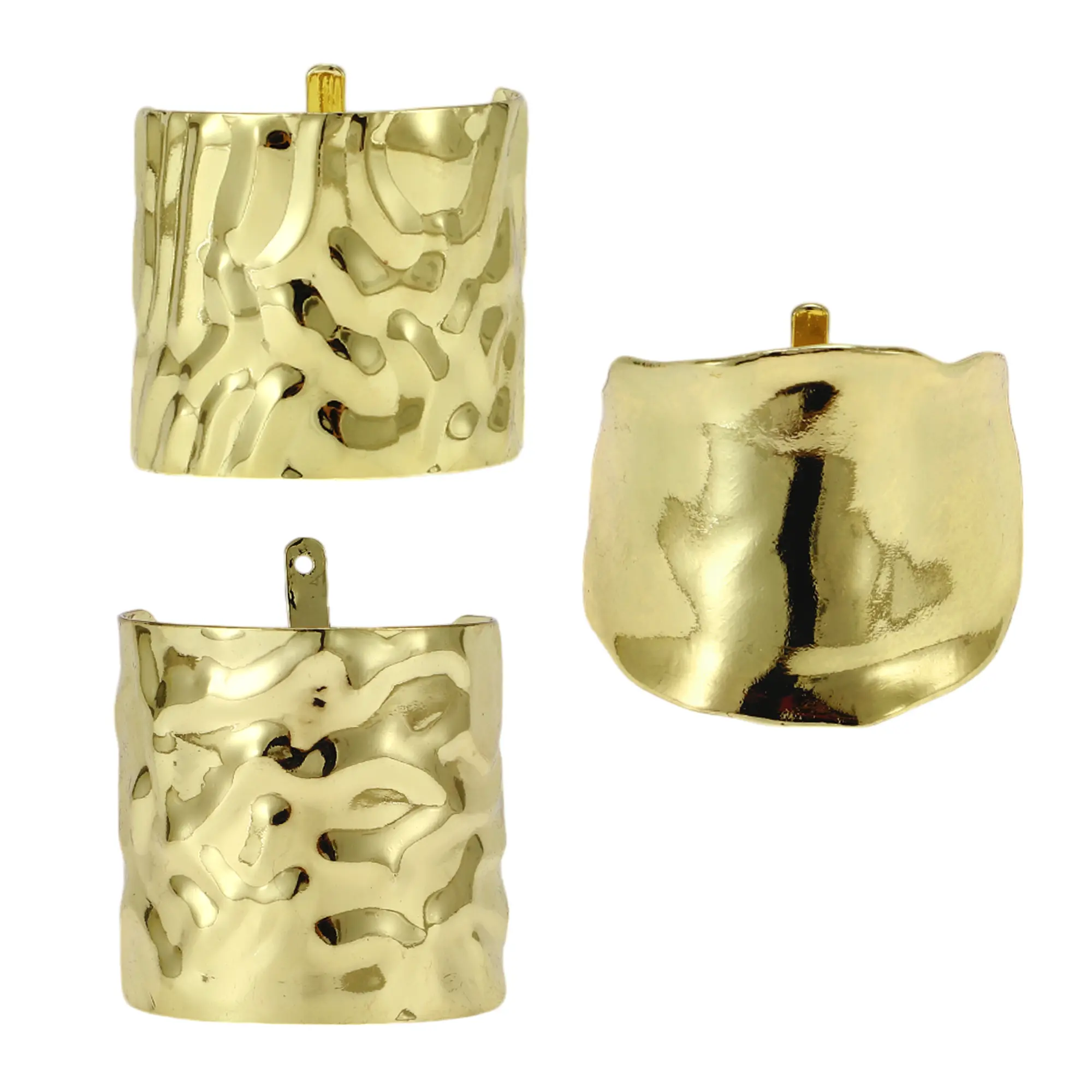 Unique Bargains 3 Pcs Ponytail Buckle Hair Clip High Buckle Ponytail Holders Hair Cuffs with Decorative Rings Decoration for Long Hair Alloy