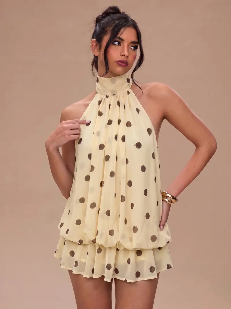 casual 90s dress Kinley Slip Dress in 90's Daisy Black and White