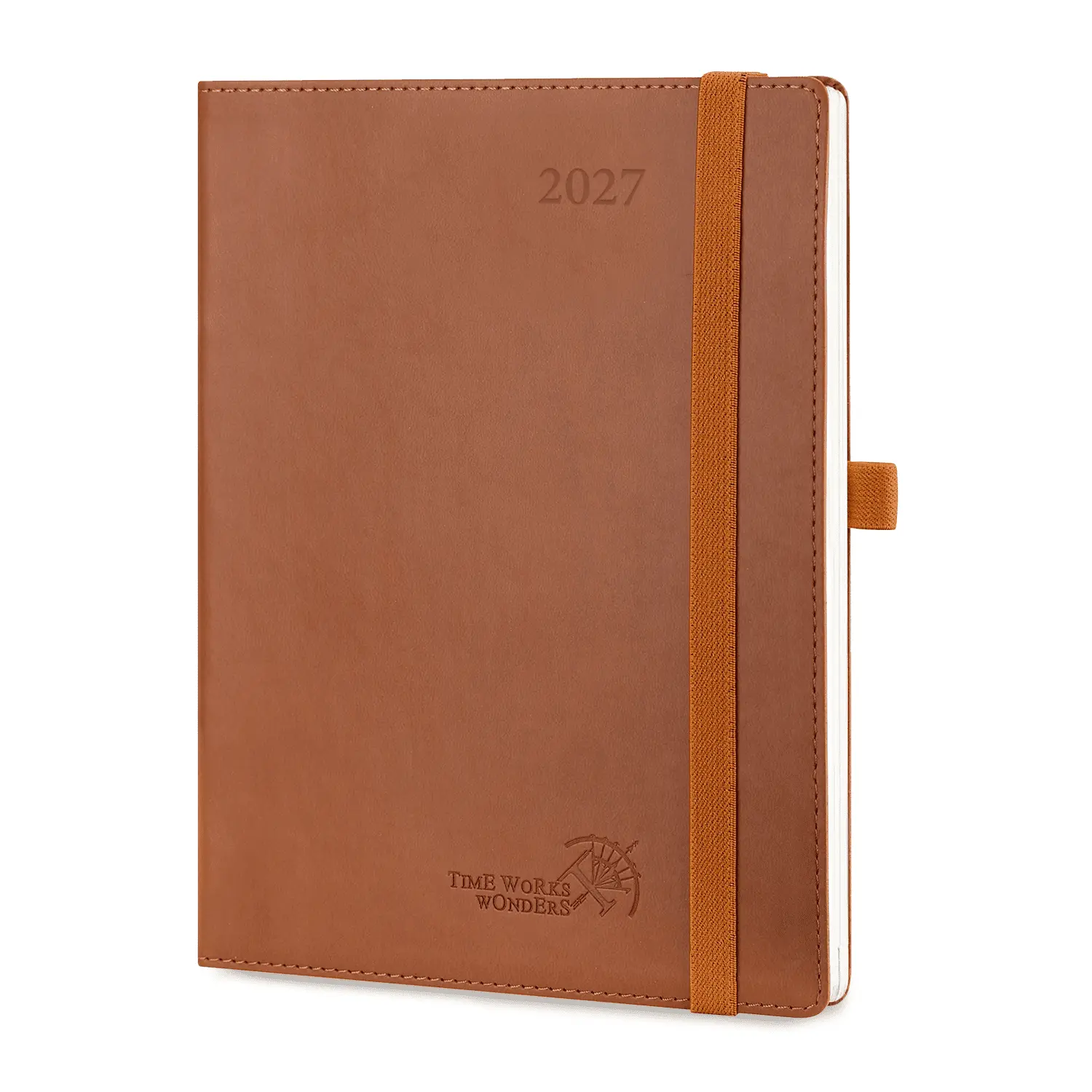POPRUN 2027 12-Month Academic Planner Notebook - Softcover 6.5x8.5in Vertical Layout with Hourly Slots, 100gsm Eco-Friendly Inner Pages, Contacts Section, Holidays & Expense Trackers for Students (Office Stationery)