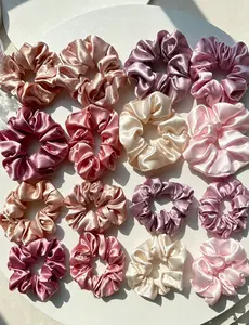 16pcs Soft Satin Scrunchies, Gentle Non-Damage Hair Ties for Women, Anti Frizz No Crease Elastic Hair Bands, Daily Casual Ponytail Holder for Thin Thick Hair