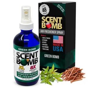 Scent Bomb Air Green Bomb Scent Freshener Spray, Long-Lasting Odor Eliminator for Home & Car, Effective Deodorizer Spray for Kitchen, Bathroom, Fresh Room Spray & Smell Neutralizer