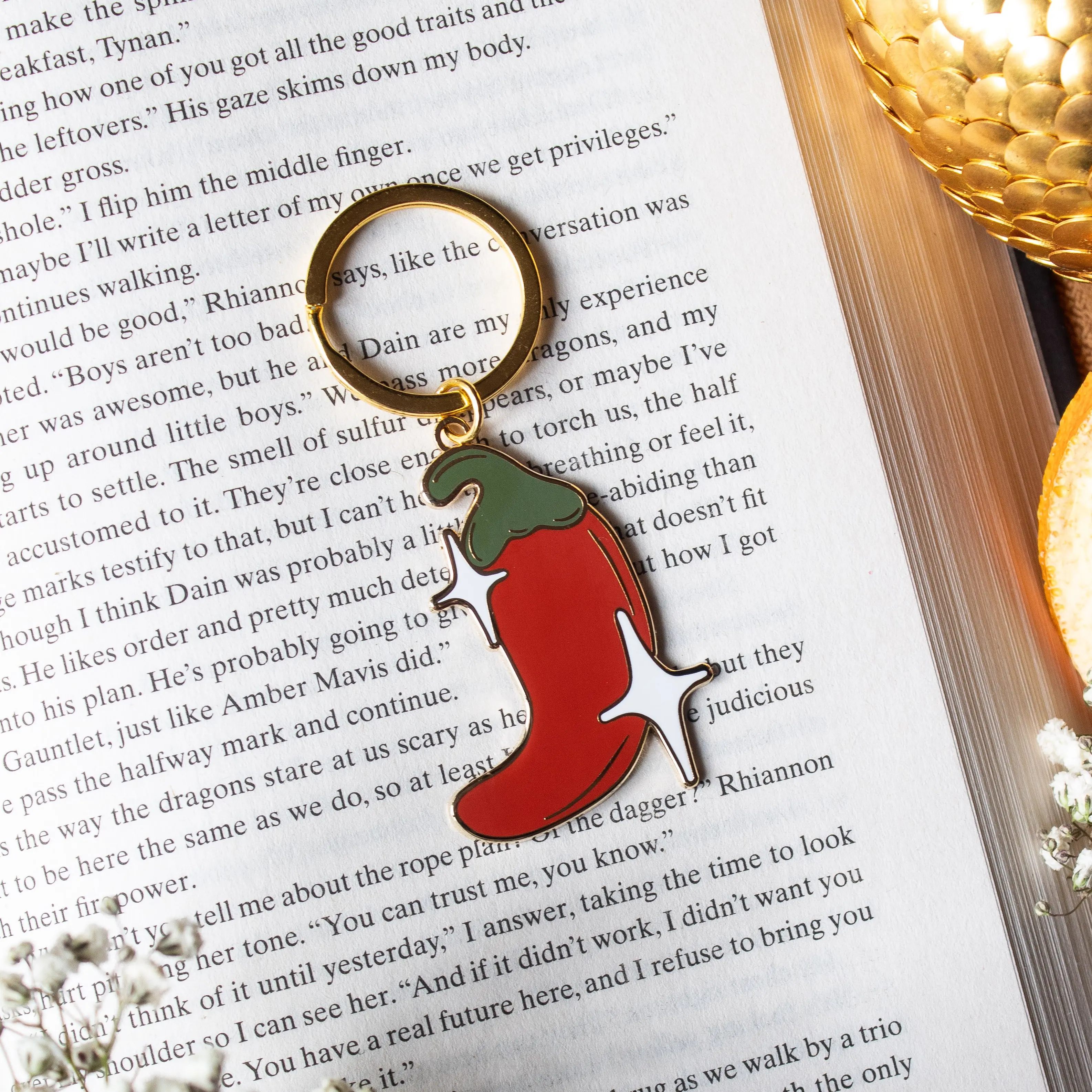 Spice Pepper Bookish Hard Enamel Keychain
