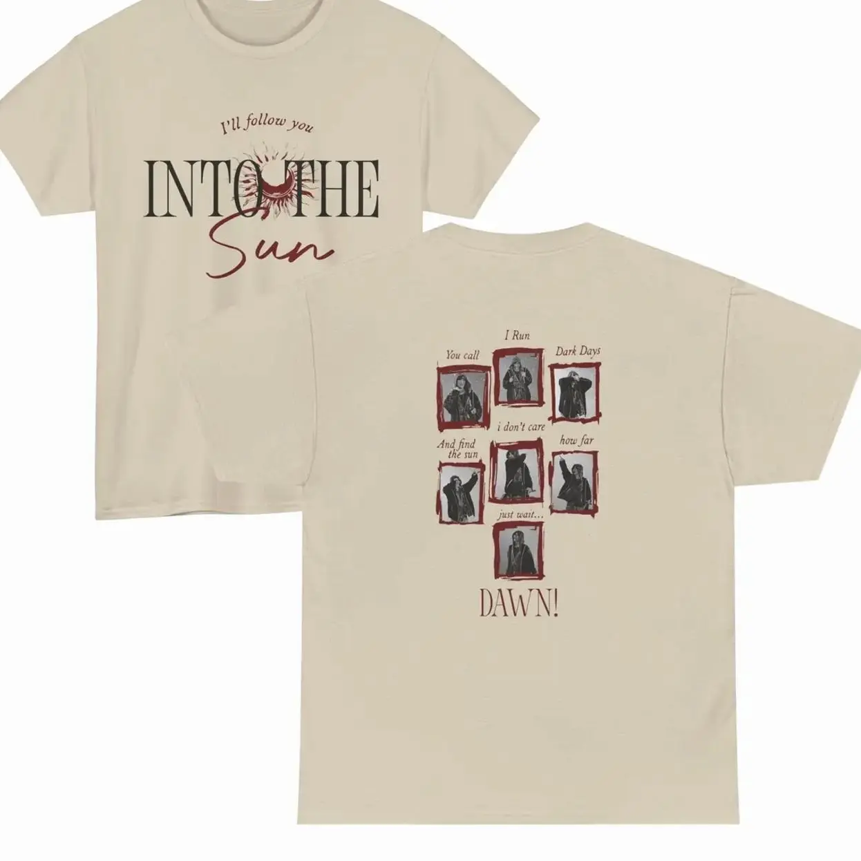 Into The Sun Lyrics Shirt, Kpop World Tour Tee, Gift for Fans