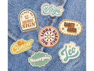 Colorful Zodiac Pins     