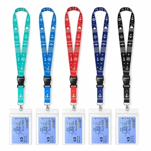 Cruise Lanyard for Ship Cards, 5 Pack Cruise Ship Lanyards with Waterproof ID Badge Holders & Detachable Buckle, Cruise Essentials 2026 for Carnival, Royal Caribbean, MSC, NCL