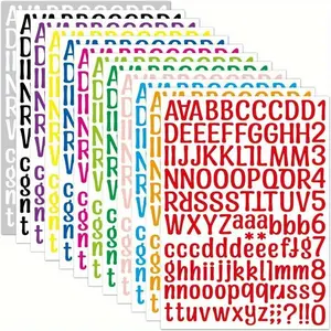 Colorful Alphabet Sticker Pads, Easy to Carry and Store for Craft Projects, Durable and Waterproof Material for Attractive Designs