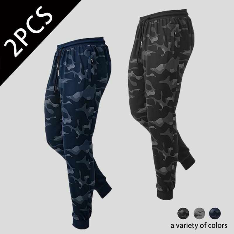 3Pcs Men's Fall Winter Camouflage Pants Casual Fashion Outdoor Hiking Sports Jogger Sweatpants