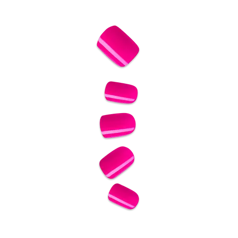 Impress Color No Glue Fake Press On Nails - Smile | Solid, Pink, Short, Squoval, Manicure