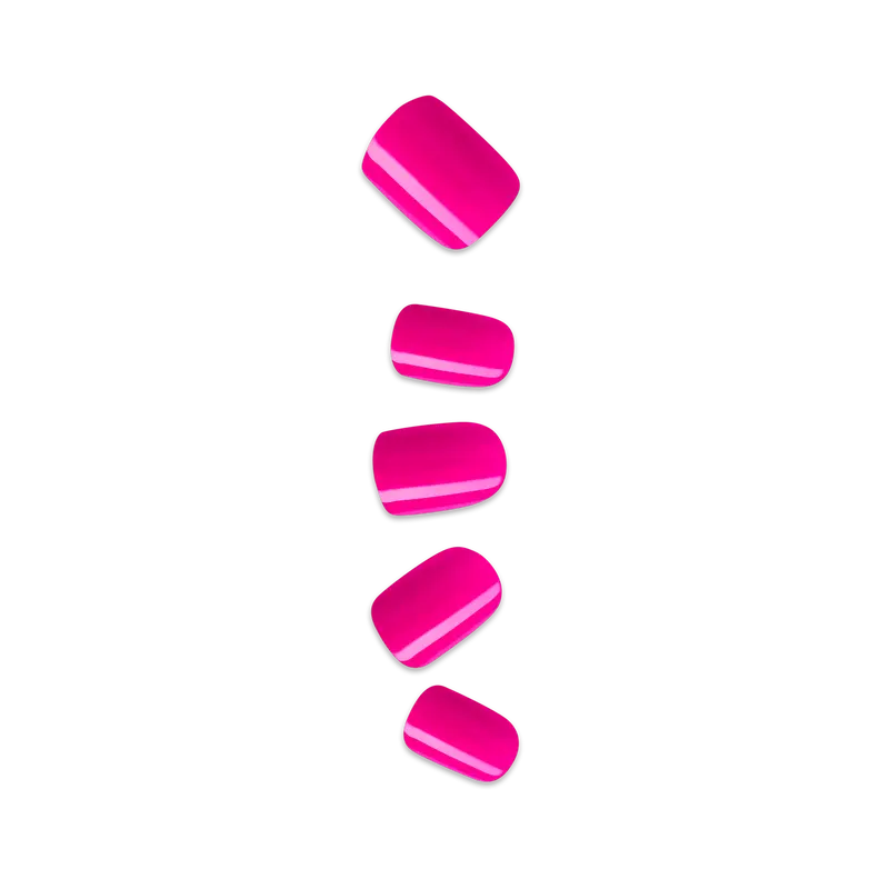 Impress Color No Glue Fake Press On Nails - Smile | Solid, Pink, Short, Squoval, Manicure