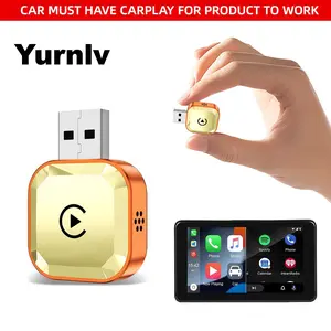 Yurnlv 2026 Diamond cutting technology CarPlay wireless CarPlay adapter foriPhone/Android,fast connection,  small size,hands-free callswireless adapter, electronic charger, CarPlay adapter