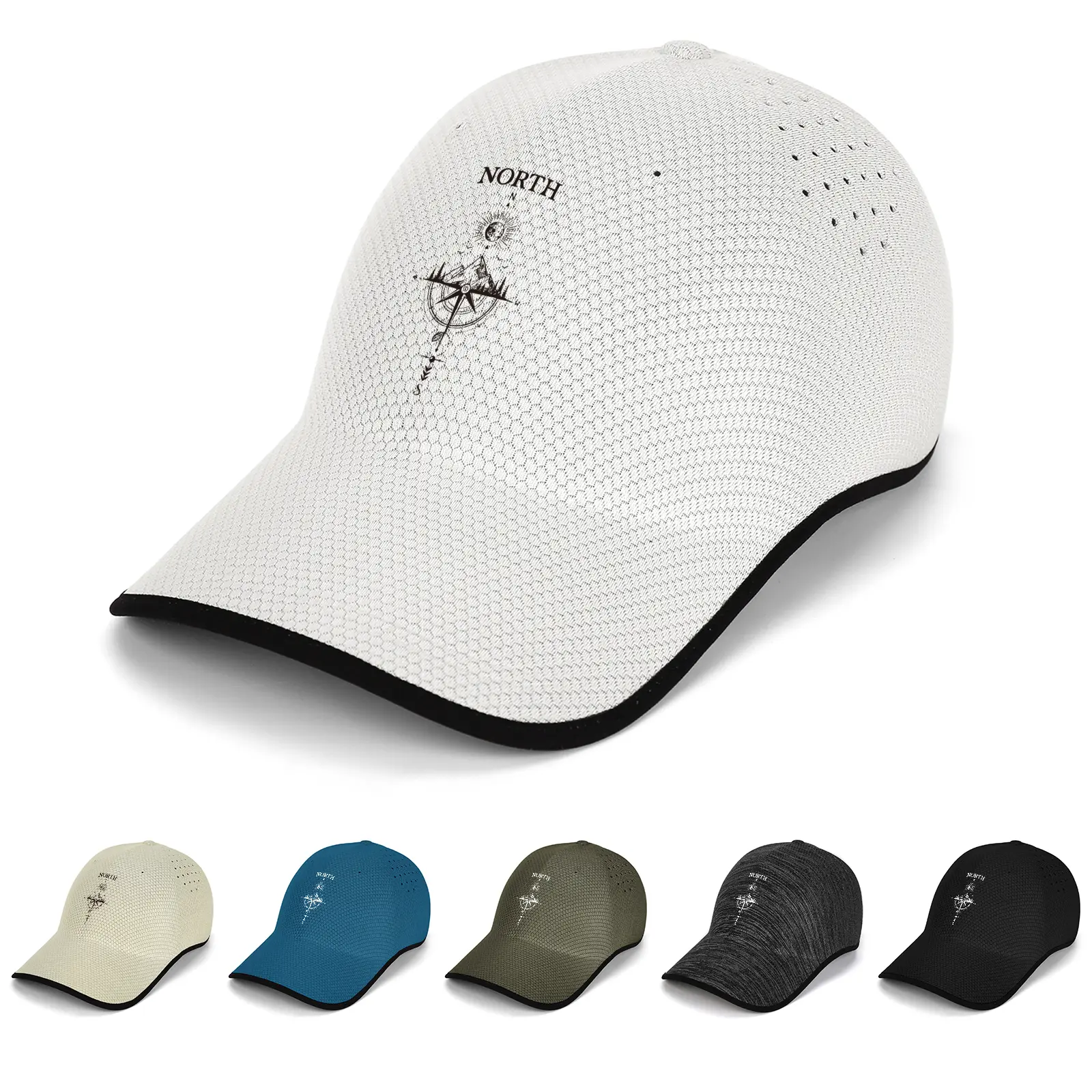 1 Pcs Folded Graphic Cap Aesthetic Compass Adjustable Snapback Curved Brim Sun Protection Cap Sports Outdoor Hat Breathable Quick Dry Athletic Hats Althletic Hat Outdoor Activities Hiking Walking Clumbing Mountain Golf Trucker hats Birthday Gifts