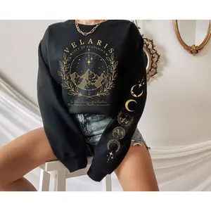 [Sale Up To 70%][Made In USA][Tax-Free ] Velaris Sweatshirt, with sleeve print, ACOTAR merch, Sarah J Maas, City of Starlight sweater, Feyres Tattoo, Feyre, Rhysand, Funny Gift For Mom