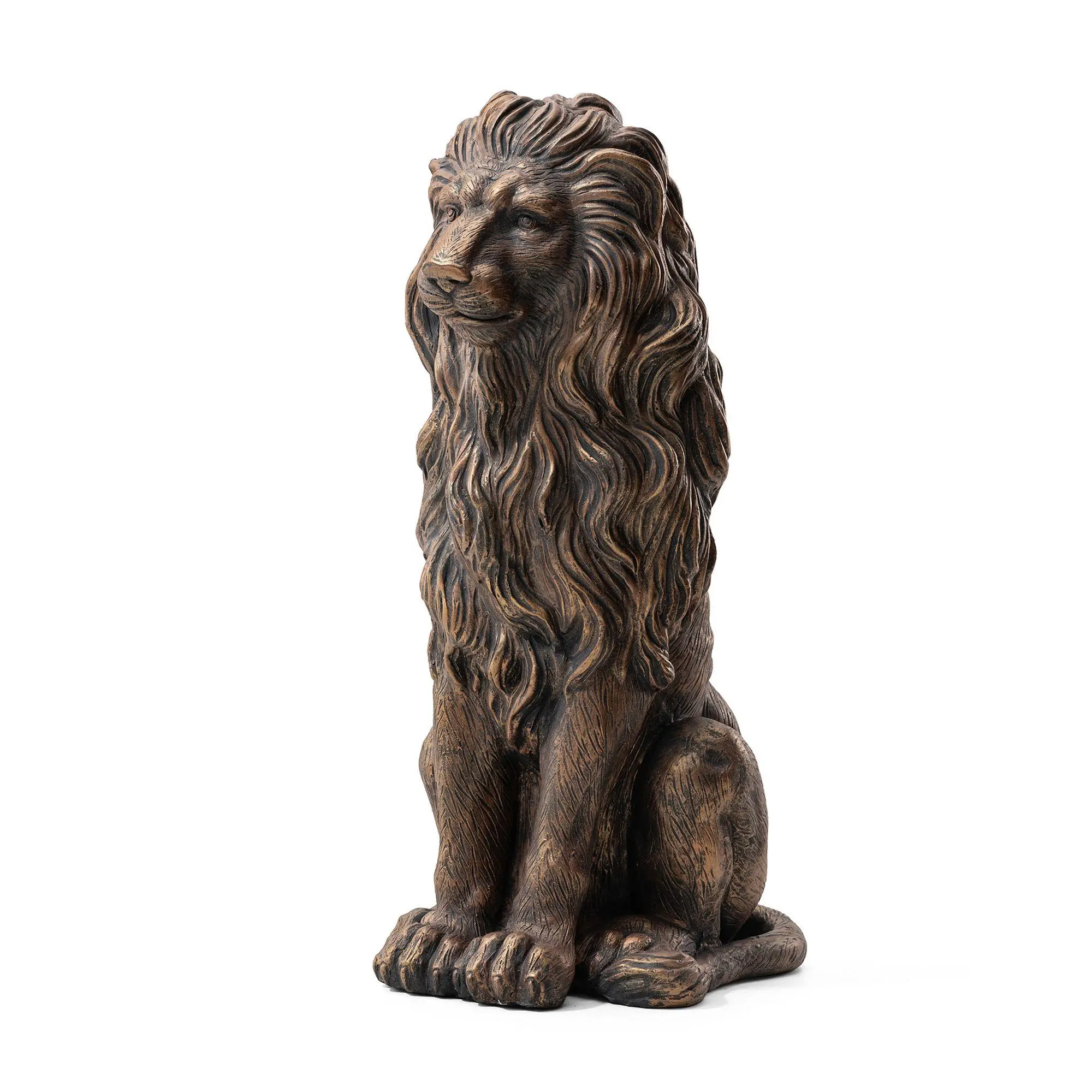 Glitzhome 27.75" MGO Sitting Lion Lawn Garden Statue - XL Glitzhome 27.75" MGO Sitting Lion Lawn Garden Statue - XL