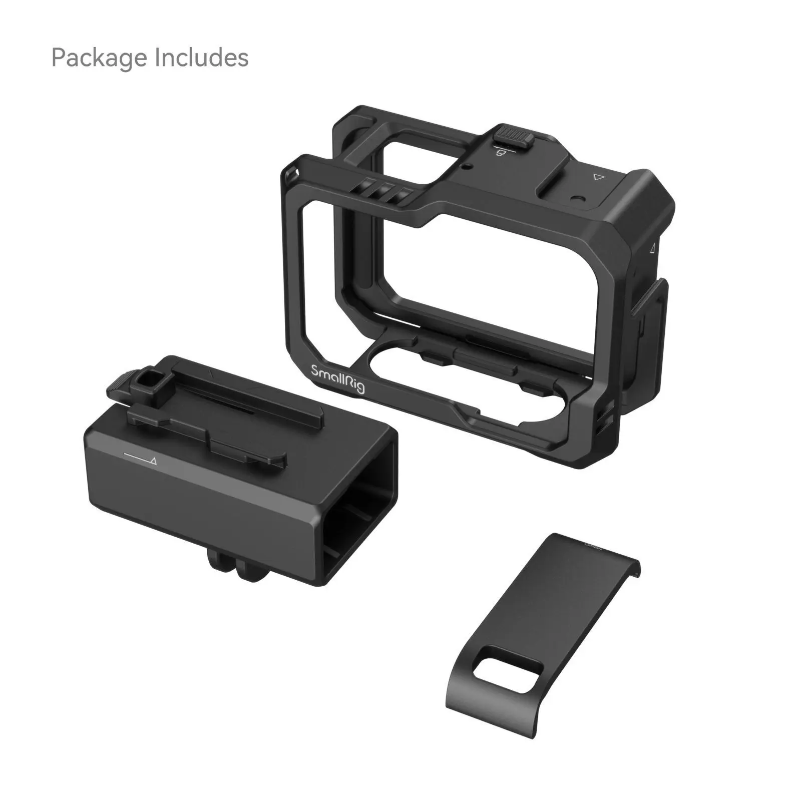 SmallRig Polycarbonate Vlog Cage Mounting Kit with Shoe & LED Light Rig Compatibility for GoPro HERO12/11/10/9 Cameras, Camera Accessory - 3083C