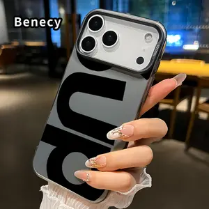 Phone Case for iPhone 17 16 15 14 Pro Max 13 12 11 XR XS Plus Air E Creative Letters Pattern Anti-Scratch Military-Grade Drop Protection Slim Cover Cellphone Protective