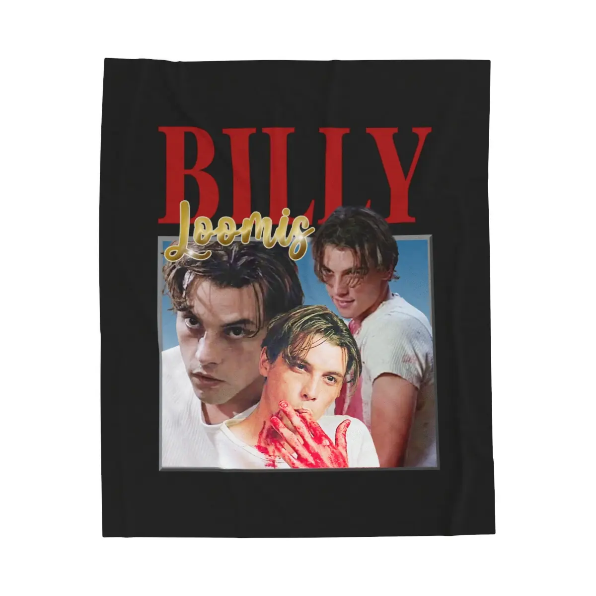 Billy Loomis Plush Blanket for Horror Fans - Soft Velveteen Fabric, perfect for Halloween