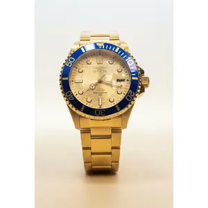 Invicta Pro Diver 30485 Unisex 38mm Gold Tone Quartz Steel 100M Watch New w/ Box