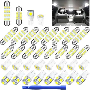 32 count Dome Light LED  Interior Bulb Kit Set 194 T10 DE3175 578 31mm 42mm Bulbs Interior Replacement Lights for  Indoor Map License Plate Door Side Marker Cornering Trunk Light - White
