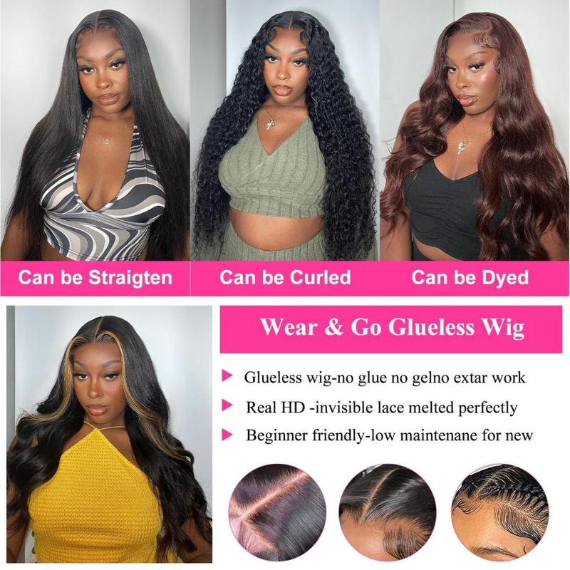 Suntuhair Wear and Go Glueless Wigs Human Hair Pre Plucked Pre Cut for Beginners 5x5 8X5 HD Lace Closure Wigs Human Hair 180% Density Body Wave Lace Front Wigs No Glue Pre Cut 3 Seconds to Wear Glueless Wig