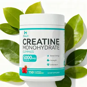 Hiwell Creatine Monohydrate Gummies 5000mg per Serving 150 Strawberry Flavor Dietary Supplement for Energy Strength & Endurance with L-carnitine Vitamin B6 & B12-creatine supplements for women