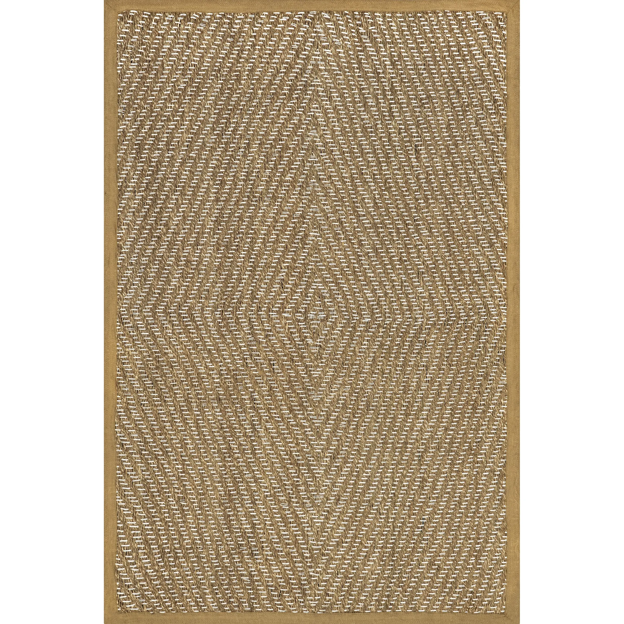 Meara Geometric Striped Seagrass Area Rug Meara Geometric Striped Seagrass Area Rug
