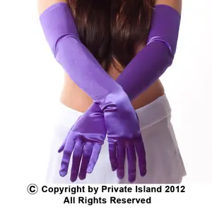 Purple Satin Opera Gloves 23" 1225