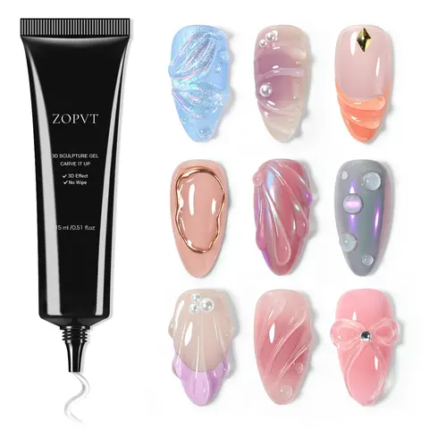 3D Gel Manicure Nail Art Shaping Gel, Gel Polish, Manicure Gels, Perfect for DIY Autumn Winter Designs, Ideal for Painting and Halloween Decorations
