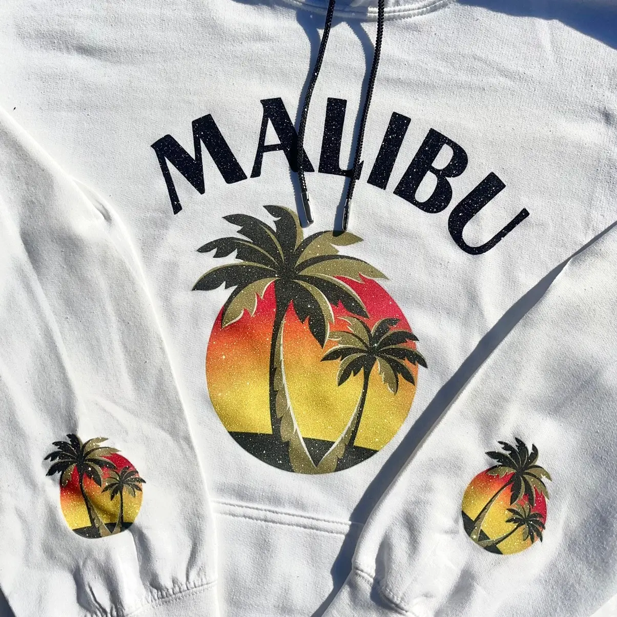 Malibu Hoodie w/rhinestone strings!