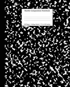 Marble Composition Notebook College Ruled: Black Marble Notebooks, School Supplies, Notebooks for School -- Young Dreamers Press, Paperback
