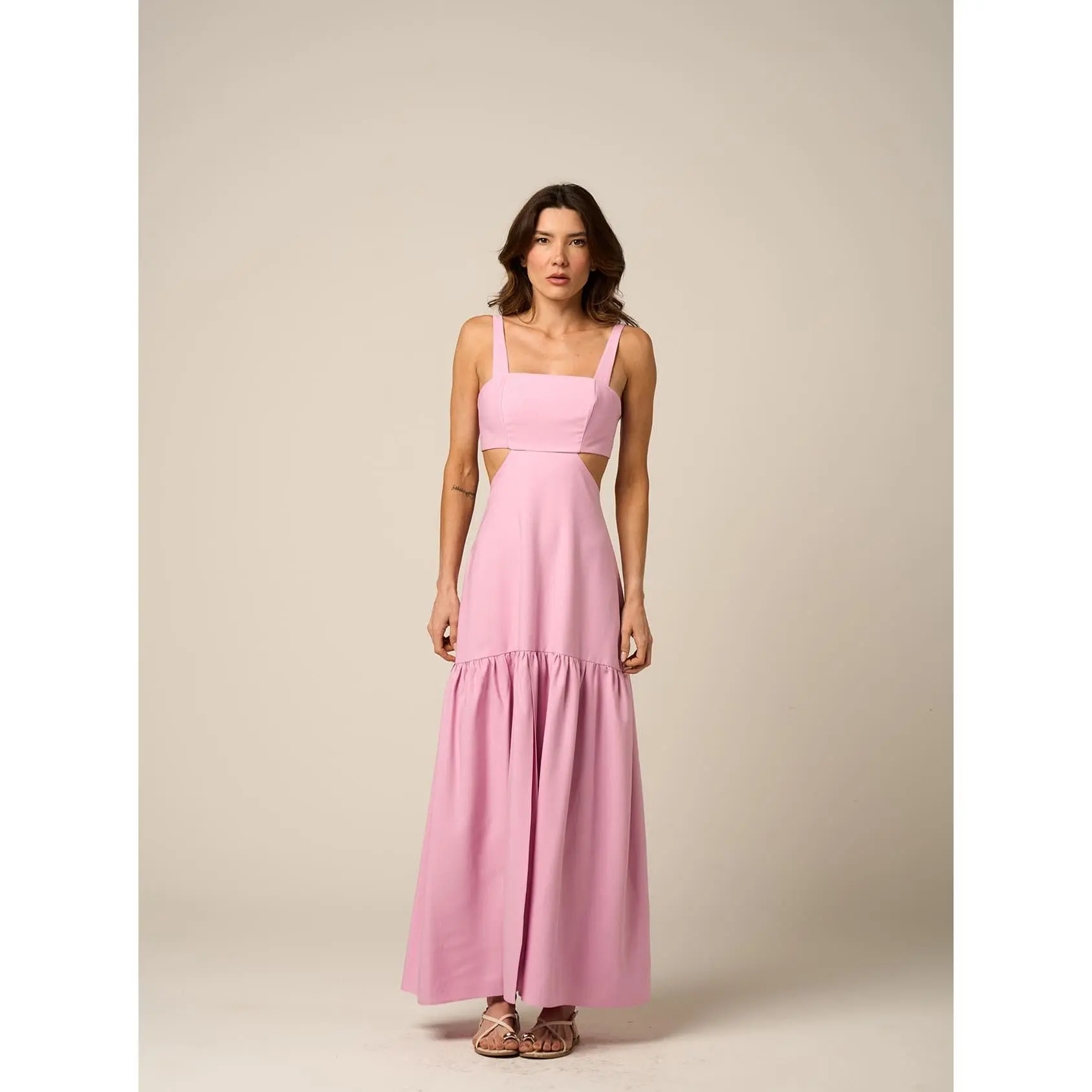 chiffon cami maxi dress Multi-Color Ombre Chiffon V-Neck Maxi Dress – PinkBlush