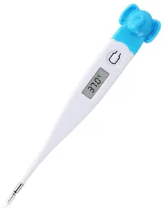 Digital Thermometer for Healthcare & Medical Use - Rigid Tip, Water Resistant, Fever Line Indicator, Oral & Underarm Application (All Ages), Oral Thermometer
