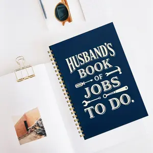 Notebook for Husband Labor Manual, 64 Sheets/128 Pages Logbook, Spiral Coil Notebook, Household Chores Recording, Small Gifts, Spiral Notebook Journal