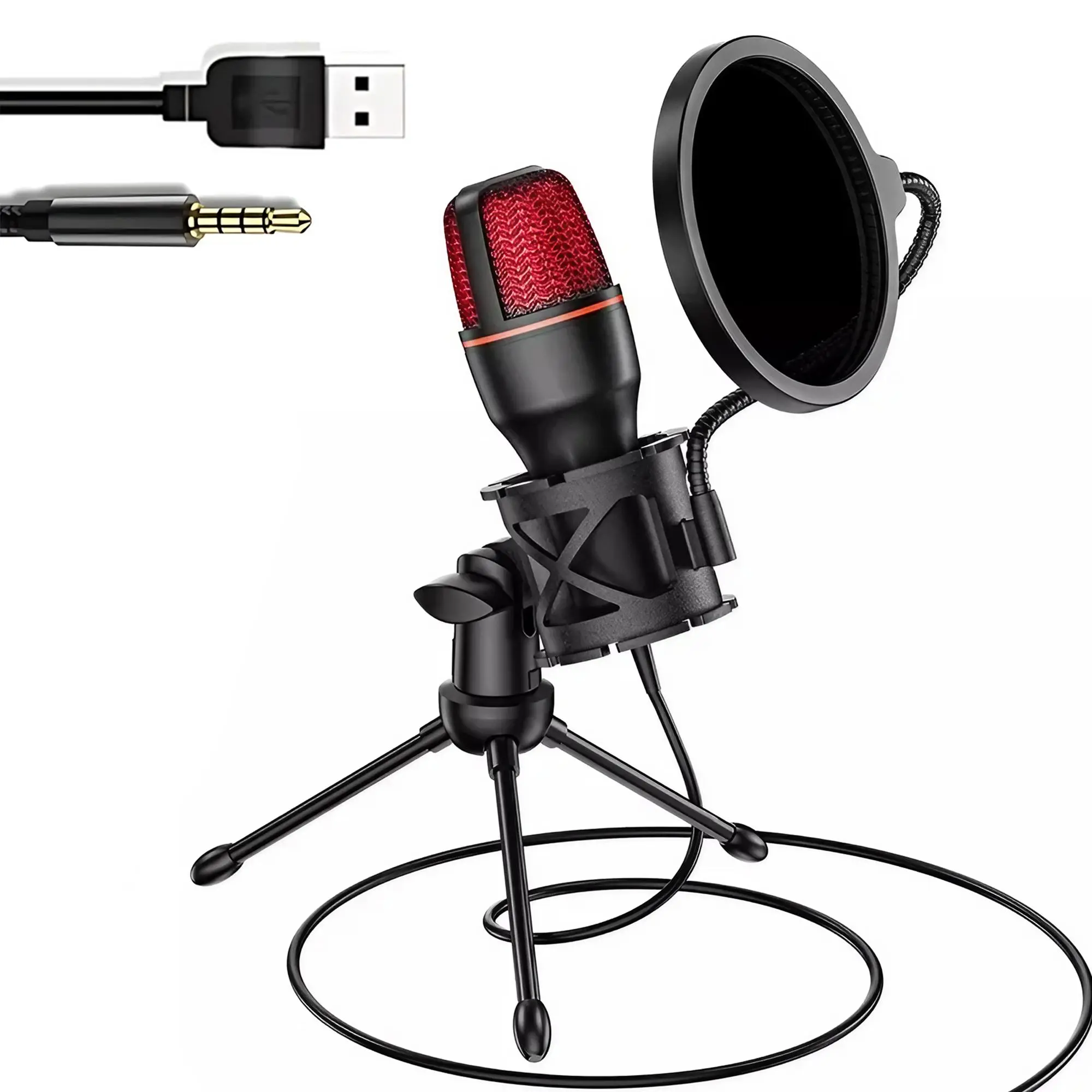 3.5mmjack USB Type-a Wired Recording Microphone, Audio, USB Audio Interface 3.5mmjack USB Type-a Wired Recording Microphone, Audio, USB Audio Interface