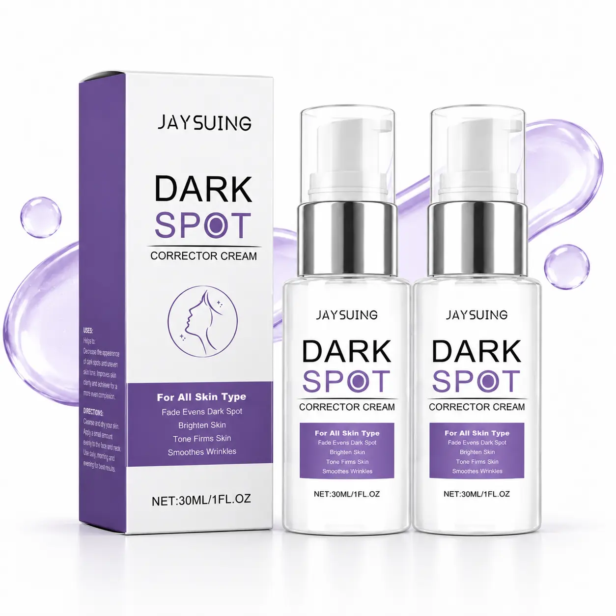 Dark Spot Corrector Cream, 30ML, Fades Melasma, Freckles & Hyperpigmentation, Brightens Even Tone, Firms & Smooths Fine Wrinkles, Suitable for All Skin Types