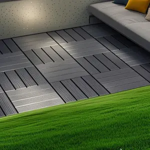 Plastic Interlocking Deck Tiles,44 Pack,12"x12" Square Waterproof Outdoor All Weather Use, Outdoor and Indoor Patio Decking Tiles