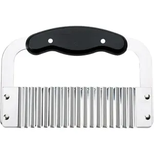 Kitchen Crinkle-Cut Wave Slicer French Fry Vegetable Cutter, Stainless Steel Blade