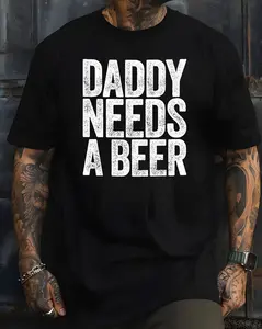 Daddy Needs A Beer T-Shirt, Funny Dad Beer Shirt, Beer Lover Dad Tee, Fatherhood Humor Shirt, Trending Father's Day, Men's Graphic Tees, Casual Outfit, Comfortable Menswear, Perfect Gift For Men, Apr2