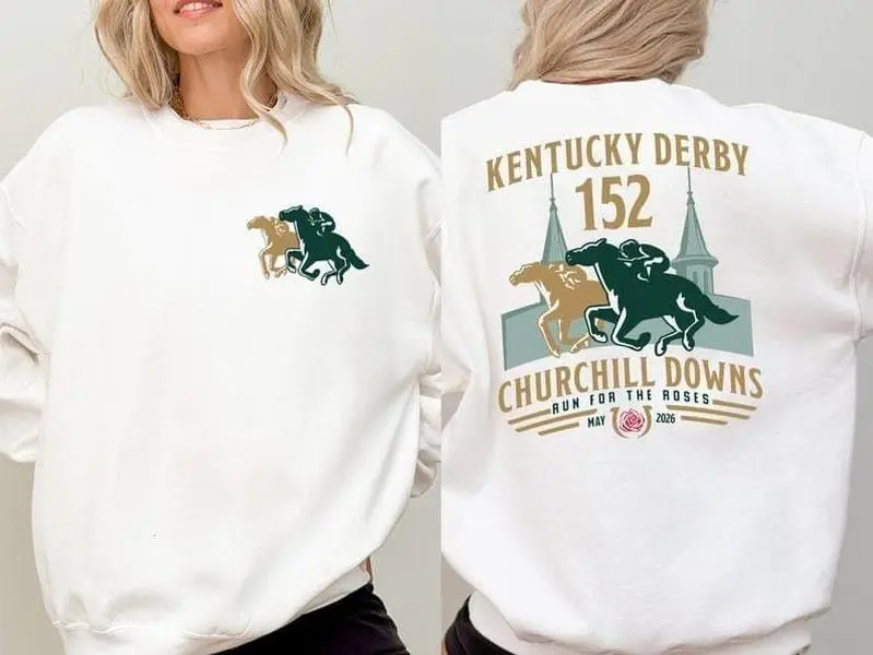 [Sale Up To 50%] Kentucky Derby Race 2026 Sweatshirt, Run For the Roses Shirt, Horse Racing Lover Sweater, Kentucky Race Weekend Shirt, Churchill Downs Racing Tee, streetwear graphic tee