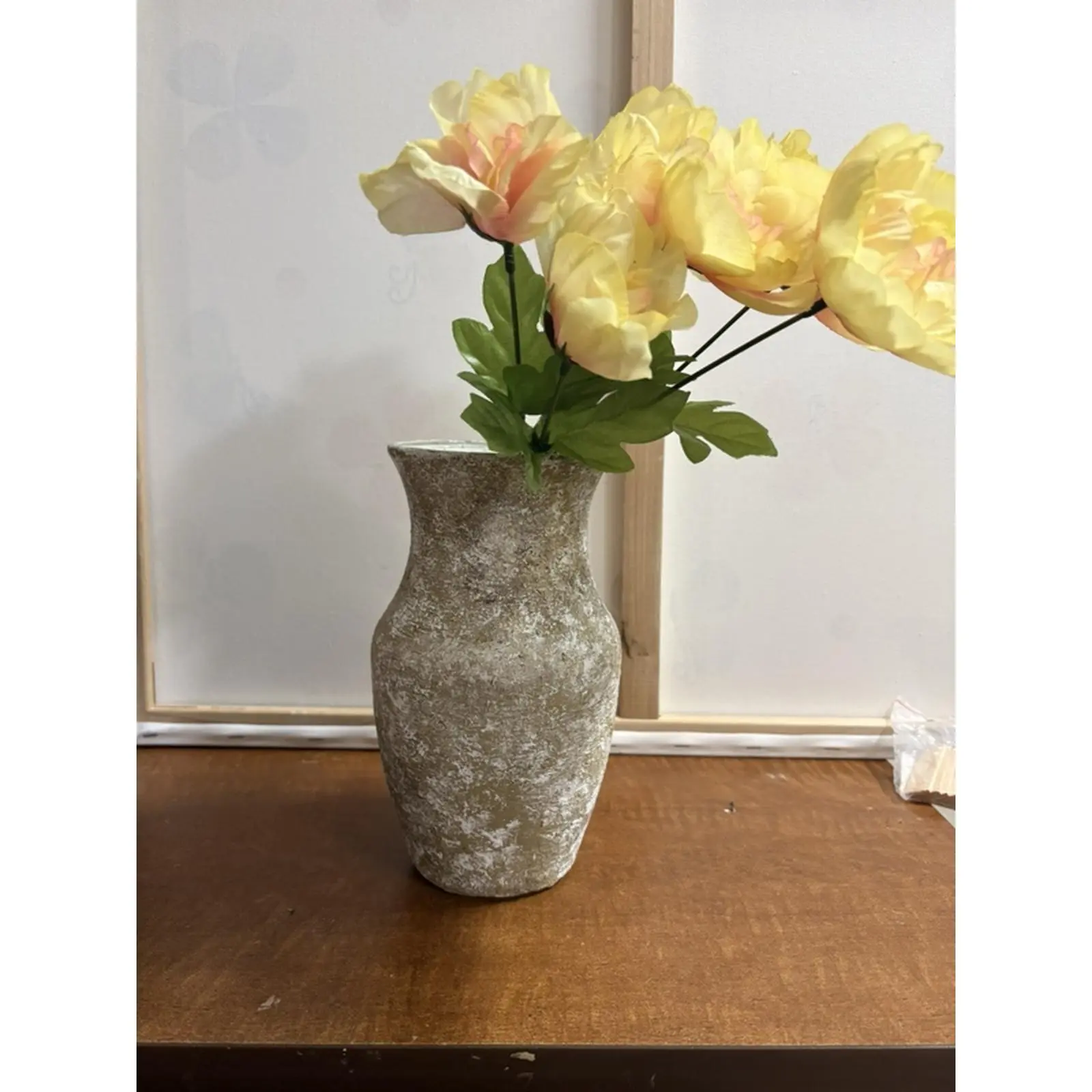 9 Inches Tall 16 Inches Around Vase with Great Texture for Home Decor